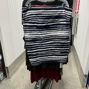 Torrid | Pencil Skirt in Navy Blue and White Stripe | size 3